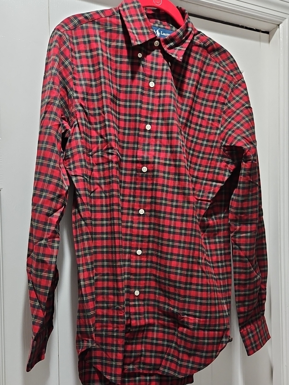 Ralph Lauren Red & Green Plaid Button-Down Shirt
